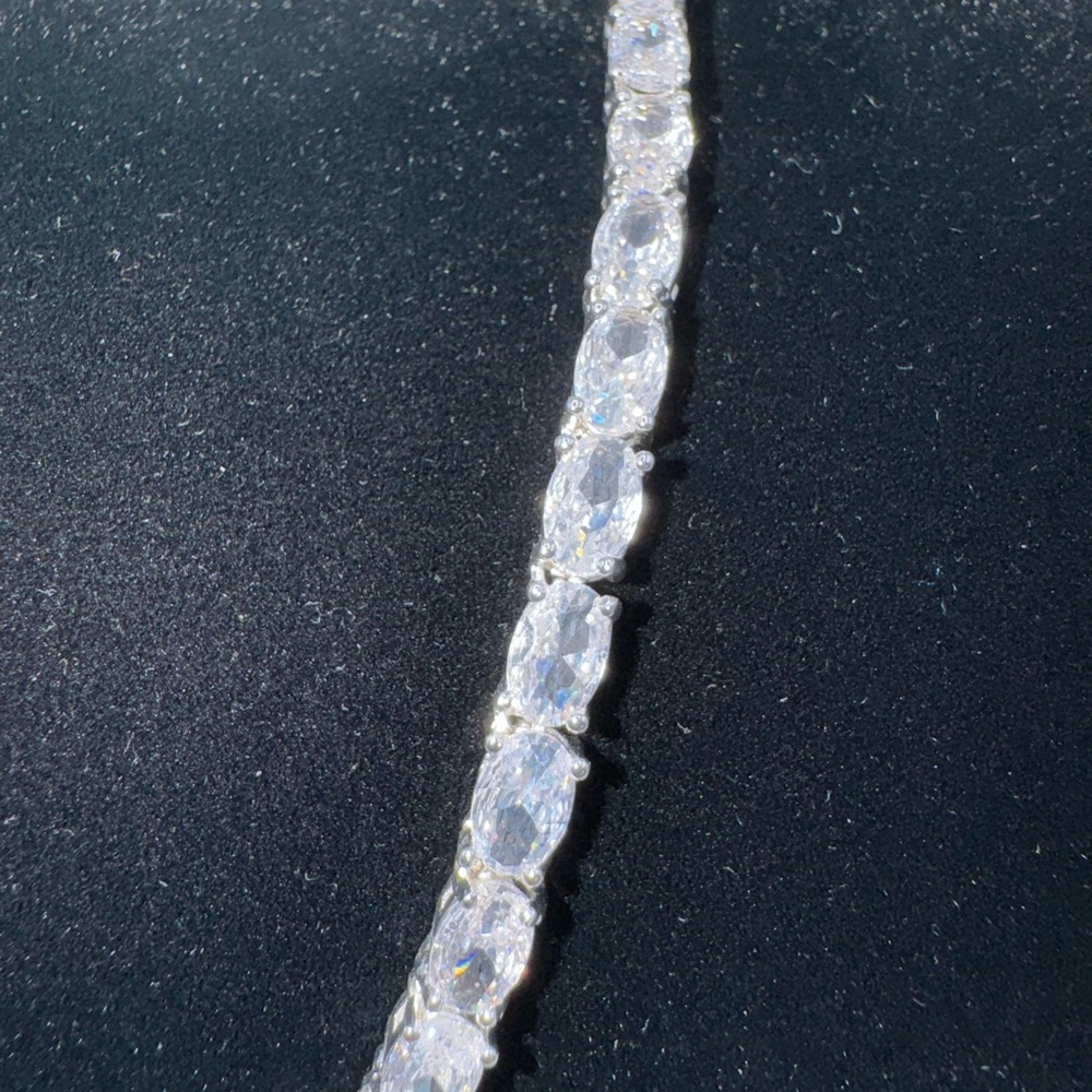 28ct Oval Tennis Necklace - Picture 15 of 15